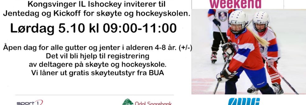 Jentedag og Kickoff for skøyte og hockeyskolen.